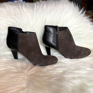 Franko Sarto Grey/Black Ankle Booties Sz 6